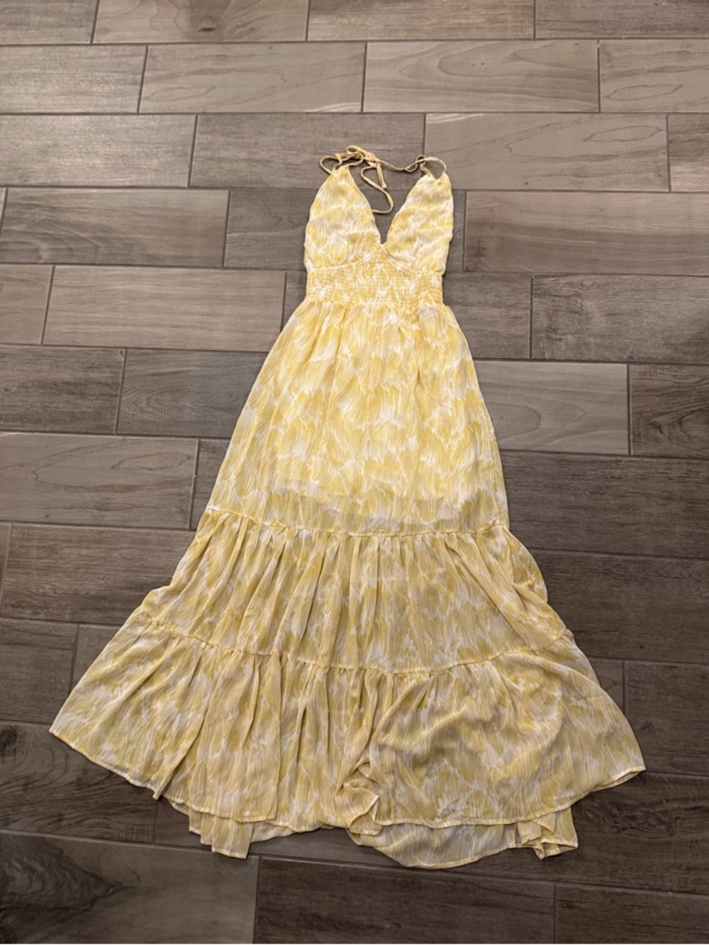 Pink Lily Yellow Maxi Dress